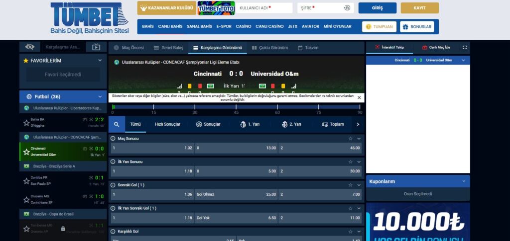 tümbet canlı bahis